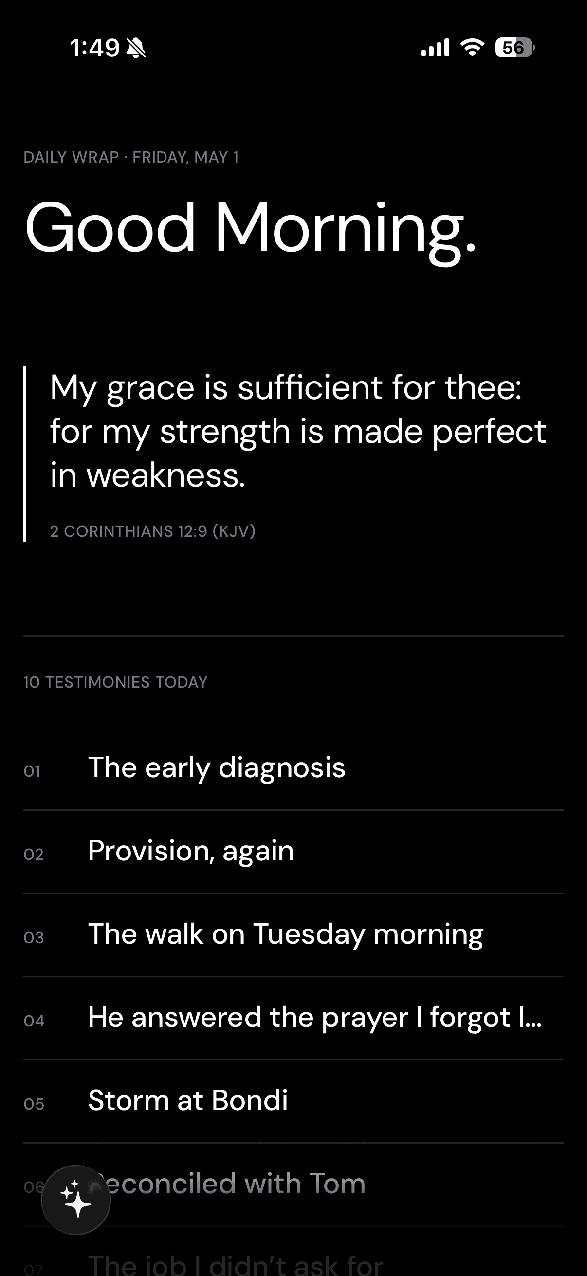 Daily Wrap — verse and reflection